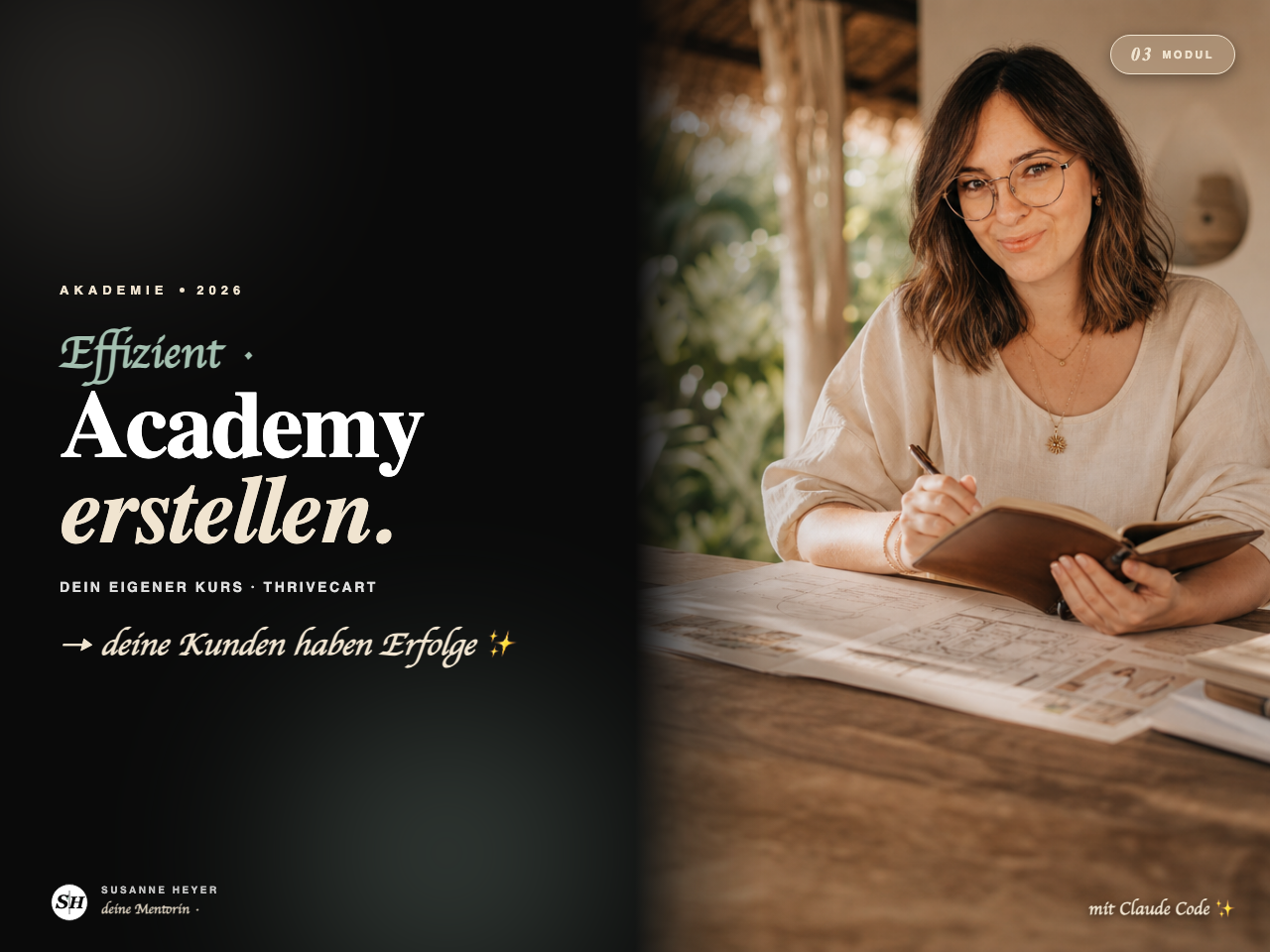 Modul 3 · Effizient Academy erstellen